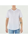 SUN68 Sun 68 t-shirt serafino mezza manica bianca
