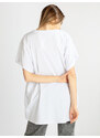 Jamoiselle Maxi T-shirt Donna Con Tasche Manica Corta Bianco Taglia Unica
