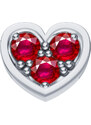 Donnaoro elements Charm unisex Elements cuore reverso oro bianco e rubini DCHR3851