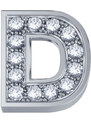 Donnaoro elements Elements charm unisex lettera D oro bianco e diamanti DCHF3319d.002