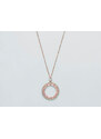 Collana Kiara design collier donna in ottone rosato e cristalli KCLD3904R