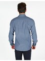 B-style Camicia In Cotone Blu Denim Classiche Uomo Taglia M