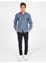 B-style Camicia In Cotone Blu Denim Classiche Uomo Taglia M