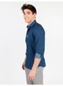 B-style Camicia Di Jeans In Cotone Classiche Uomo Taglia M