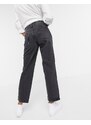 Selected Femme - Jeans dritti in cotone grigio slavato - GREY