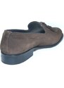 Malu Shoes Scarpe mocassini uomo art:elg10 marrone di camoscio con bon bon artigianali made in italy elegante