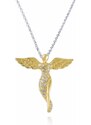Collana donna angelo In Argento Oro Swarovski OSA6438G