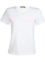 Millennium T-shirt Sportiva Con Stampa Scritta Manica Corta Donna Bianco Taglia Xl