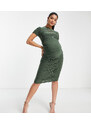 Missguided Maternity - Vestito midi attillato kaki-Verde