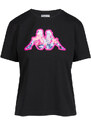 Kappa T-shirt Donna In Cotone Manica Corta Nero Taglia L