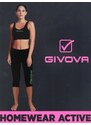Givova Completo Sportivo Donna Top + Leggings a 3/4 Pantaloni e Shorts Verde Taglia Xs