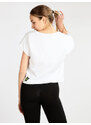 Millennium T-shirt Cropped Da Donna Manica Corta Bianco Taglia Xl