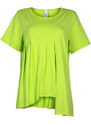 158c T-shirt Donna Oversize In Cotone Manica Corta Giallo Taglia Unica