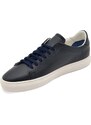 Malu Shoes Scarpe sneakers uomo casual in vera pelle di nappa blu basic con suola comfort pieghevole made in Italy