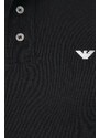 Emporio Armani top a maniche lunghe in cotone colore nero