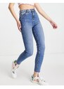 Miss Selfridge - Emily - Jeans skinny alla caviglia e a vita alta lavaggio blu medio