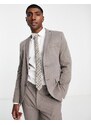 Jack & Jones Premium - Giacca da abito slim fit color sabbia testurizzato-Neutro