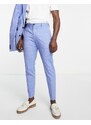 Selected Homme - Pantaloni slim da abito blu a quadri