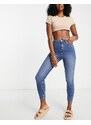 Miss Selfridge - Emily - Jeans skinny a vita alta lavaggio blu medio