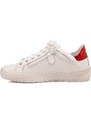 Ciao Sneakers Bambina Pelle Bianco-Rosso C3911