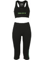 Givova Completo Sportivo Donna Top + Leggings a 3/4 Pantaloni e Shorts Verde Taglia Xs