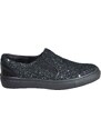Malu Shoes Mocassino Glitter Punta slip on mocassino donna in vera pelle made in italy risvoltabili fondo running