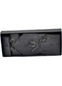 Malu Shoes Set cravatta pochette e gemelli in cotone nero con dettagli tono su tono confezione regalo per professionisti