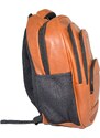 Malu Shoes Zaino uomo borsa cuoio cartella tascata chiusura a zip 2 aperture vari scompartimenti frontale capiente bagaglio viaggio
