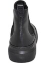 Malu Shoes Beatles uomo stivaletto con elastico in vera pelle morbida nera suola gomma alta nera sportiva made in italy handmade