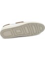 Scarpe da barca mocassini slippers LS Luisantiago in vera pelle di nappa con cordino bicolore suola in gomma reclinabile