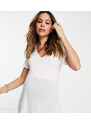 ASOS Maternity ASOS DESIGN Maternity - T-shirt comoda bianca con scollo a V-Bianco