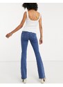 Topshop - Jeans a zampa lavaggio blu medio
