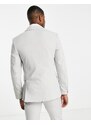 ASOS DESIGN Wedding - Giacca da abito super skinny grigio ghiaccio testurizzato
