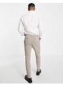 ASOS DESIGN - Pantaloni da abito super skinny color fungo-Marrone