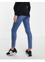 Topshop Maternity - Jamie - Jeans blu medio con fascia per il pancione