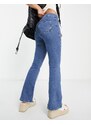Topshop Petite - Joni - Jeans a zampa blu medio