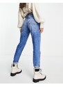 Bershka Tall - Mom jeans blu vintage