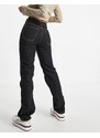 ASOS DESIGN - Jeans dritti a vita medio alta anni '90 nero slavato vintage