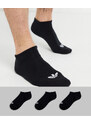 adidas Originals - adicolor Trefoil - Confezione da 3 paia di calzini sportivi neri con logo con trifoglio-Nero
