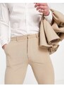 ASOS DESIGN - Pantaloni da abito super skinny color cammello-Neutro