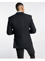 Jack & Jones Premium - Giacca da abito nera super slim stretch in misto lana-Nero