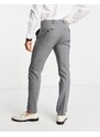 Jack & Jones Premium - Pantaloni da abito stretch super slim grigi in misto lana-Grigio