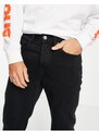 Selected Homme - Kobe - Jeans ampi in cotone nero slavato - BLACK