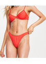 COLLUSION - Slip bikini sgambati rossi in coordinato - RED-Rosso