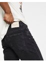 Pull&Bear - Jeans neri con fondo ampio-Nero