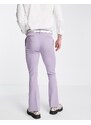 ASOS DESIGN - Pantaloni skinny a zampa eleganti lilla acceso-Viola