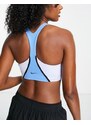 Nike Training Nike - Yoga Swoosh Dri-FIT - Reggiseno sportivo cut & sew a supporto medio blu