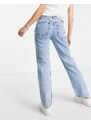 ASOS Petite ASOS DESIGN Petite - Jeans dritti lavaggio chiaro vintage anni '90-Blu