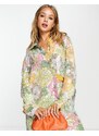ASOS Edition - Camicia oversize con paillettes a fiori-Multicolore