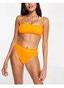 COLLUSION - Slip bikini a vita alta sgambati arancioni-Verde